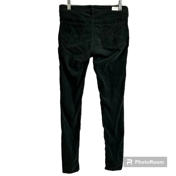 AG Adriano Goldschmied The Legging Super Skinny Green Corduroy Pants Women’s 27R - Picture 2 of 11